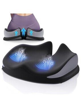 Ergonomic Seat Cushion Memory Foam Coccyx Tailbone Pain Relief Office Chair Pad